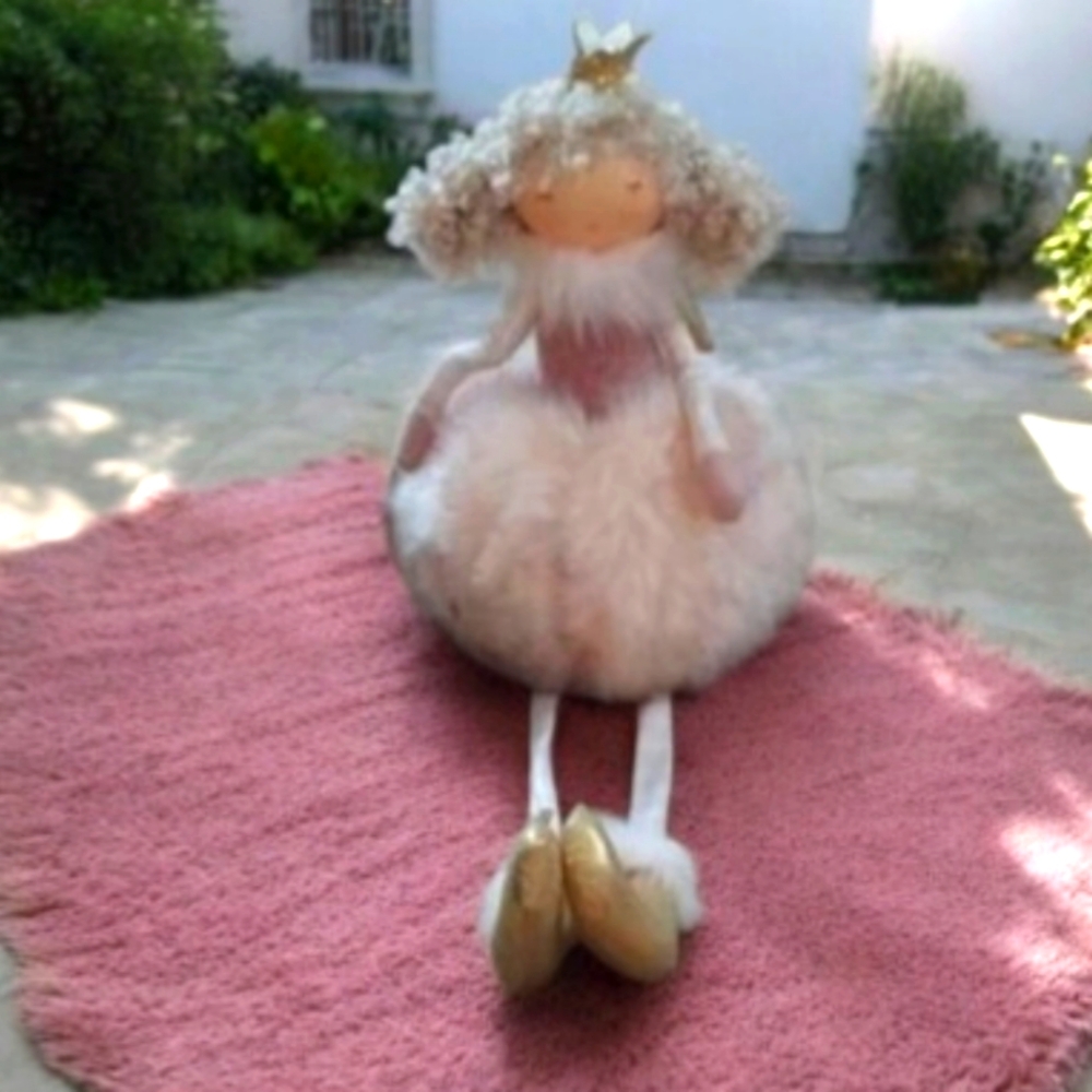 Hobby Lobby Plush Fairy Doll with Gold Shoes